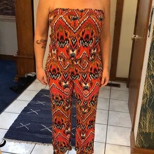 Tribal jumpsuit super cute for summer!